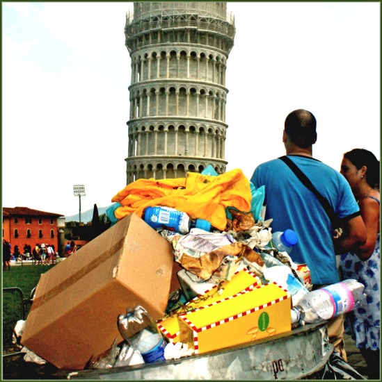 tower of rubbish