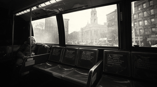 boy on the bus